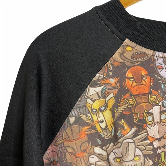 DOTA 2 Hero Collage Sketch Black Light Jacket Printed Graphic Plus Size XXL - Picture 11 of 15